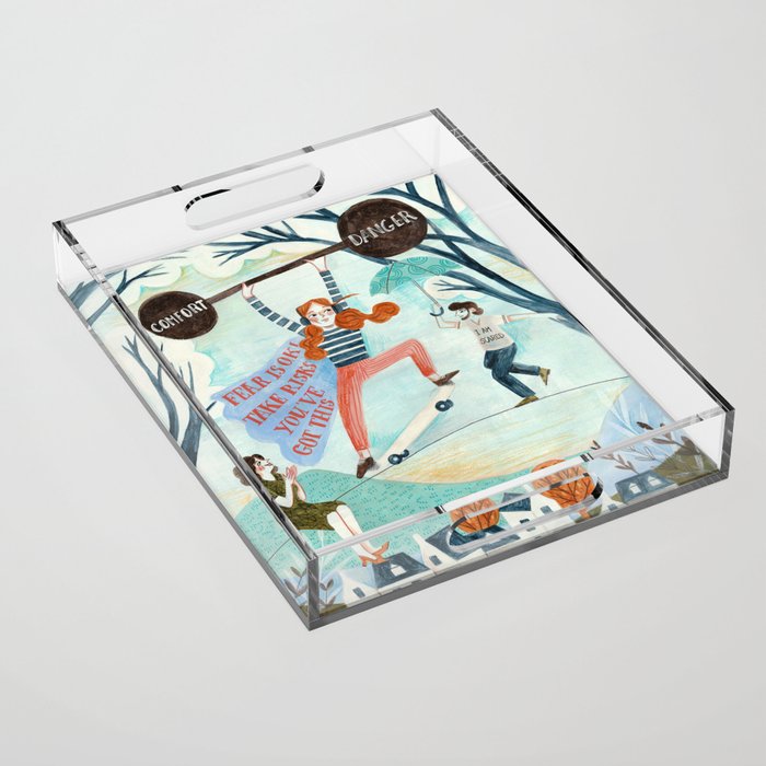 Motivational Teenager Acrylic Tray Gallery Image 1