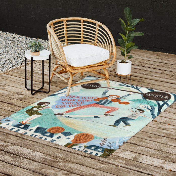 Motivational Teenager Outdoor Rug Gallery Image 2
