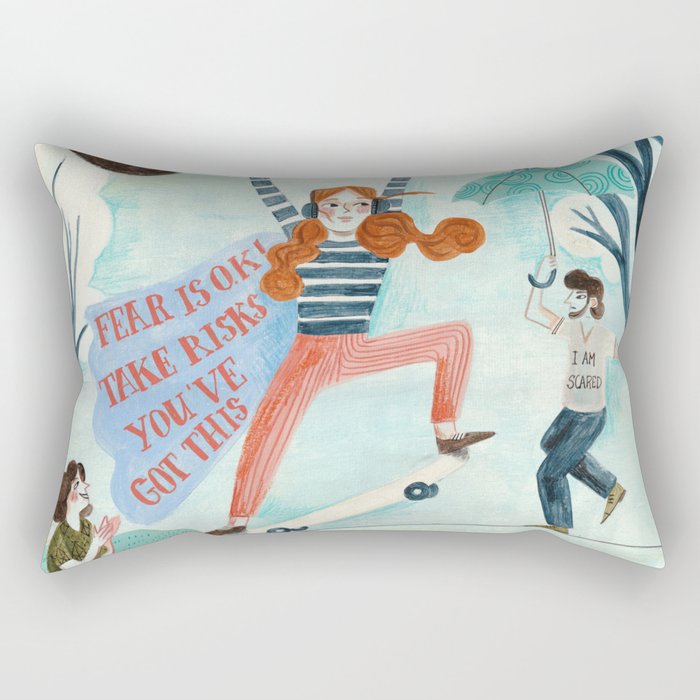 Motivational Teenager Rectangular Pillow Gallery Image 1