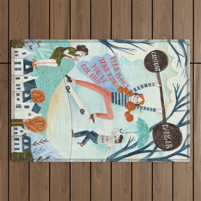 Motivational Teenager Outdoor Rug Gallery Image 1