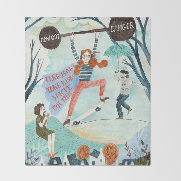 Motivational Teenager Throw Blanket Gallery Image 2