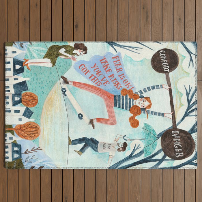 Motivational Teenager Outdoor Rug Gallery Image 2