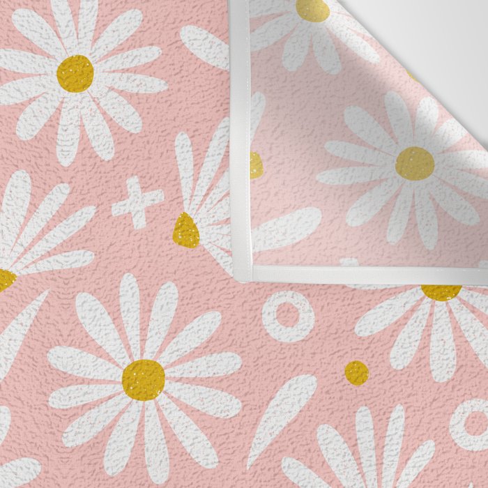 Daisies - Pink Wall Tapestry Gallery Image 3