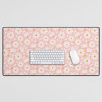 Daisies - Pink Desk Mat Gallery Image 1