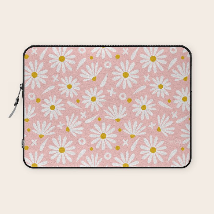 Daisies - Pink Laptop Sleeve Gallery Image 1