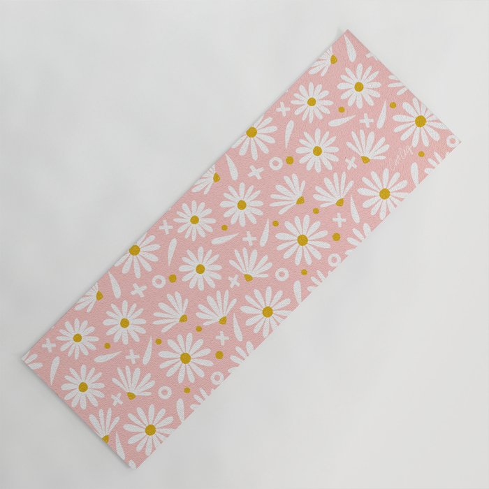 Daisies - Pink Yoga Mat Gallery Image 1
