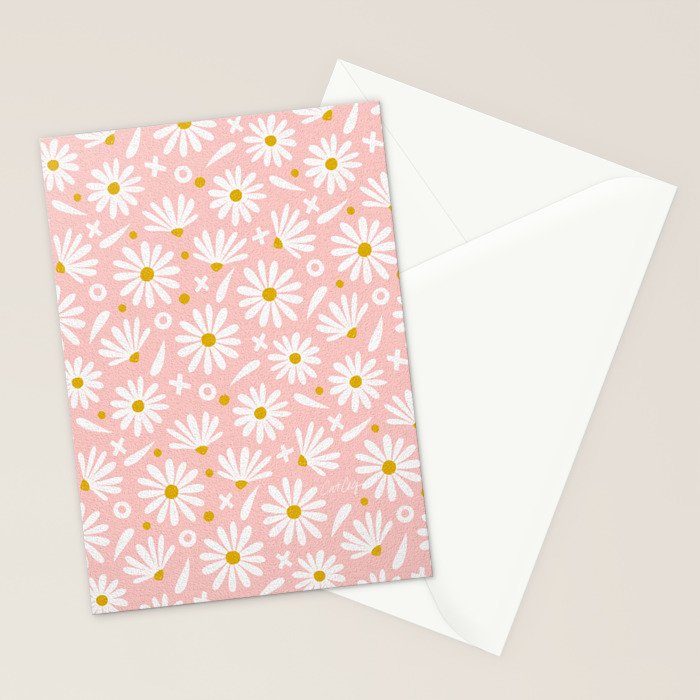 Daisies - Pink Stationery Card Gallery Image 2