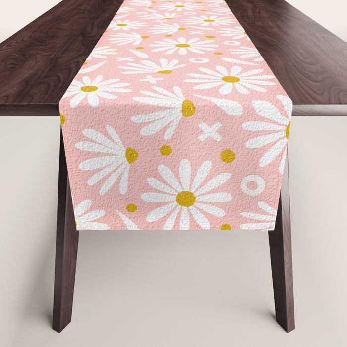 Daisies - Pink Table Runner Gallery Image 1