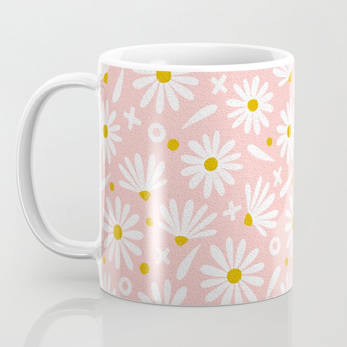 Daisies - Pink Coffee Mug Gallery Image 3