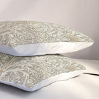 William Morris Vintage Snakeshead Stone Cream Pattern Pillow Sham Gallery Image 3