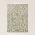 William Morris Vintage Snakeshead Stone Cream Pattern Stationery Card Gallery Image 2