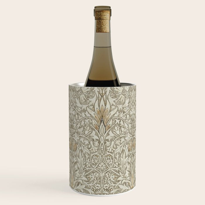 William Morris Vintage Snakeshead Stone Cream Pattern Wine Chiller Gallery Image 1