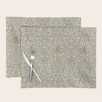 William Morris Vintage Snakeshead Stone Cream Pattern Placemat Gallery Image 1