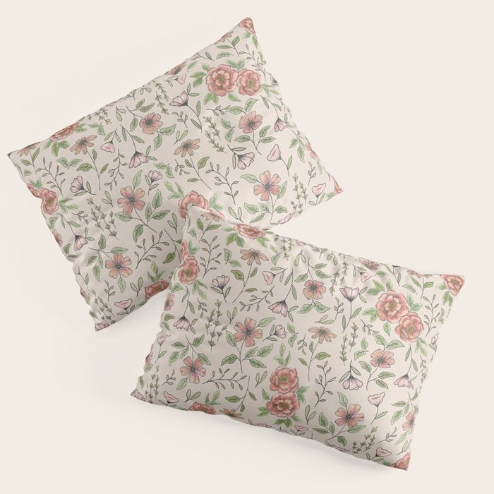 Spring Floral Pattern Pillow Sham Gallery Image 3