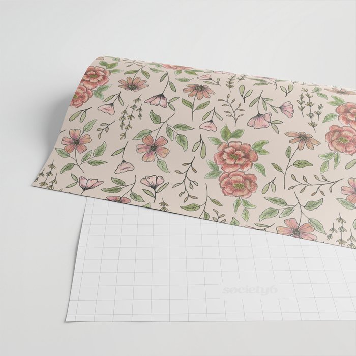 Spring Floral Pattern Wrapping Paper Gallery Image 2