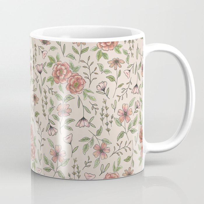 Spring Floral Pattern Coffee Mug Gallery Image 1