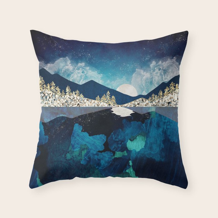 Midnight Water Throw Pillow Gallery Image 1