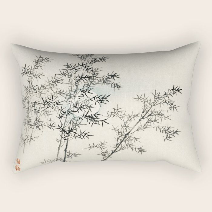 Bamboo by KÅno Bairei Rectangular Pillow Gallery Image 1