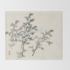 Bamboo by KÅno Bairei Throw Blanket Gallery Image 2