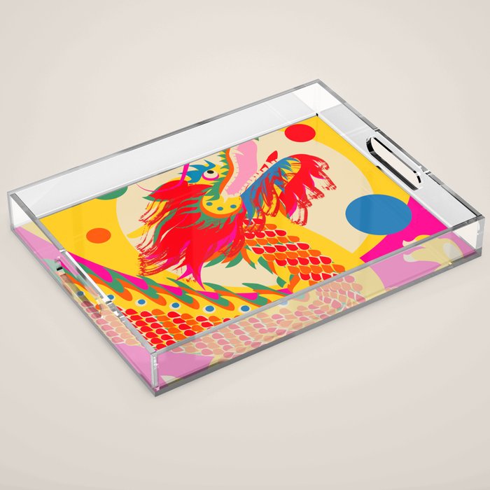 Colorful Dragon Acrylic Tray Gallery Image 1