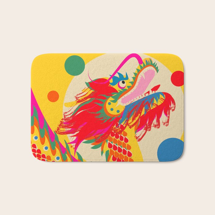 Colorful Dragon Bath Mat Gallery Image 1