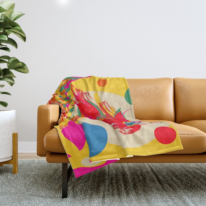 Colorful Dragon Throw Blanket Gallery Image 1