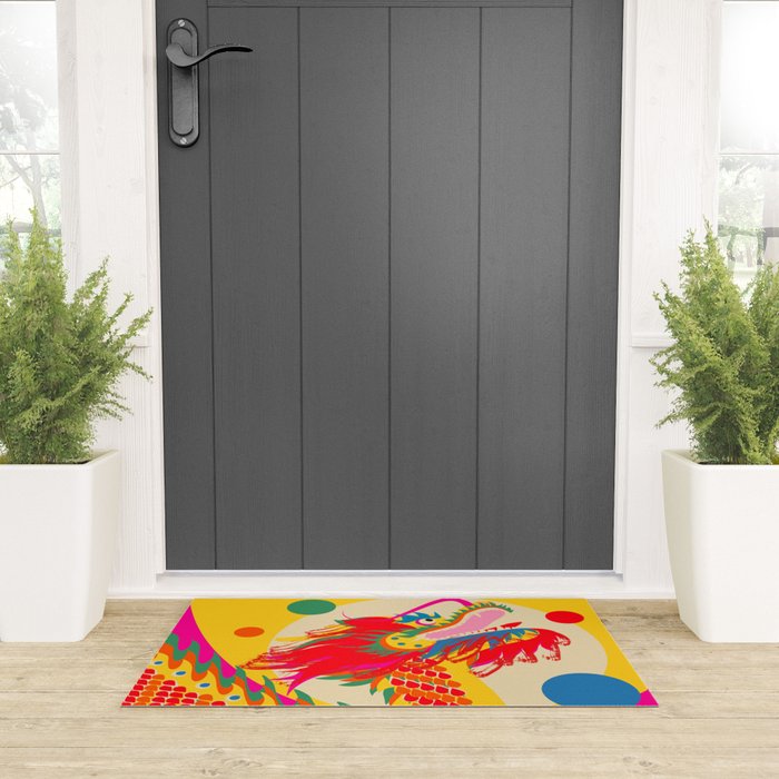 Colorful Dragon Welcome Mat Gallery Image 3
