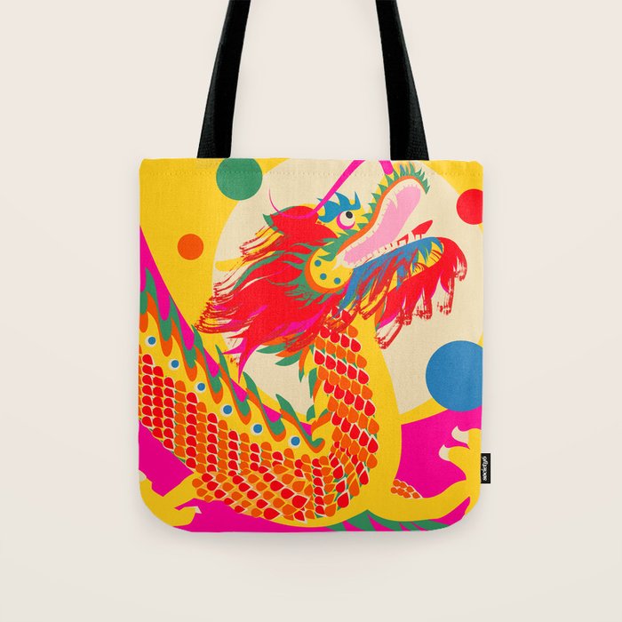 Colorful Dragon Tote Bag Gallery Image 1