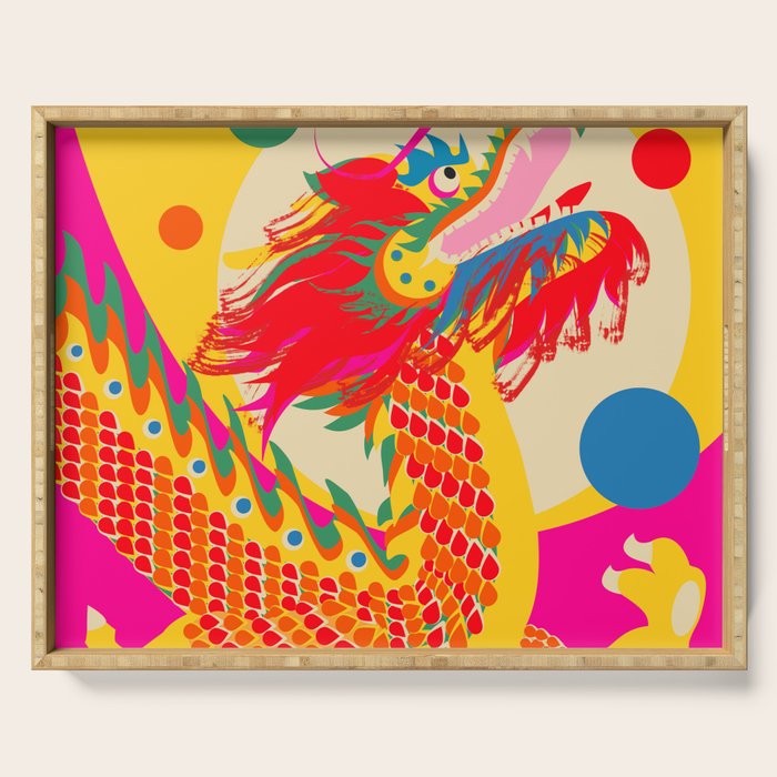 Colorful Dragon Serving Tray Gallery Image 1