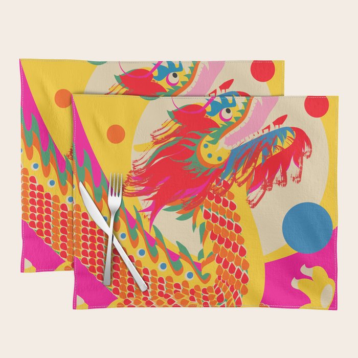 Colorful Dragon Placemat Gallery Image 1