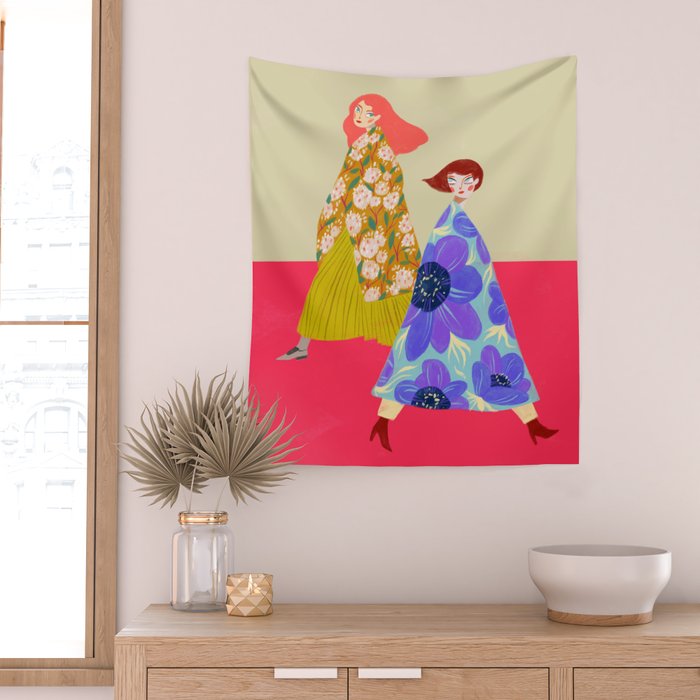 Floral Flow Wall Tapestry Gallery Image 2