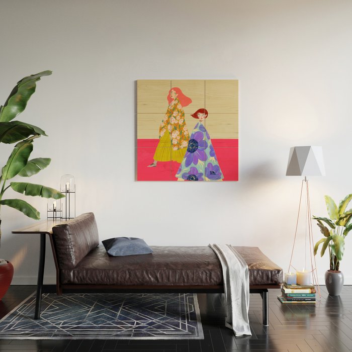Floral Flow Wood Wall Art Gallery Image 2