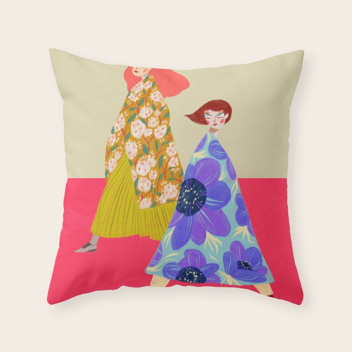 Floral Flow Throw Pillow Gallery Image 6