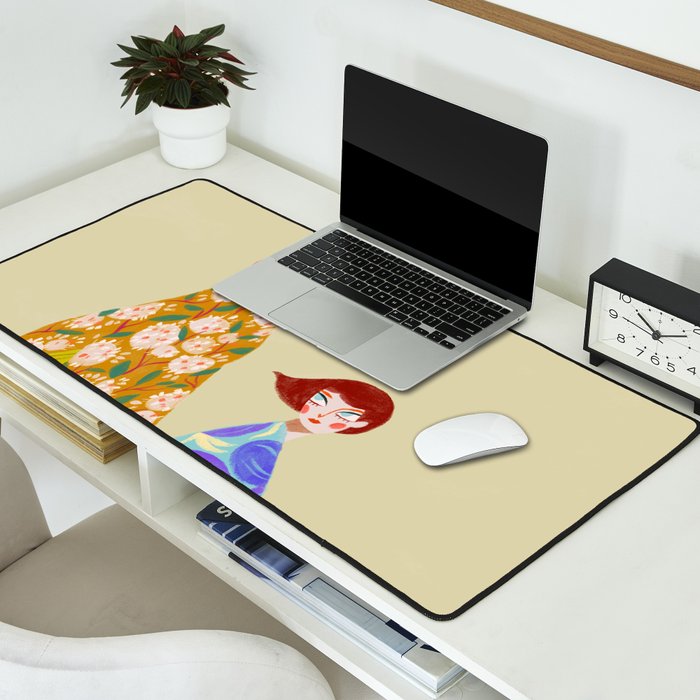 Floral Flow Desk Mat Gallery Image 2