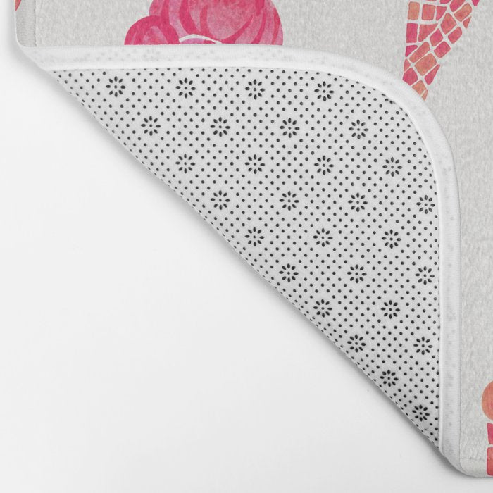 Ice Cream Cones - Pink & Peach Palette Bath Mat Gallery Image 2