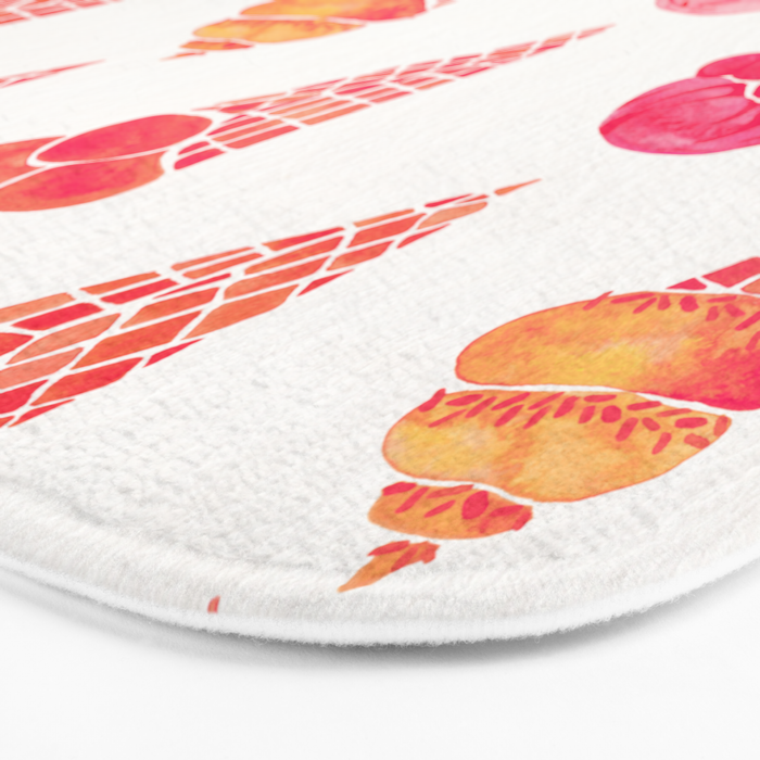 Ice Cream Cones - Pink & Peach Palette Bath Mat Gallery Image 3
