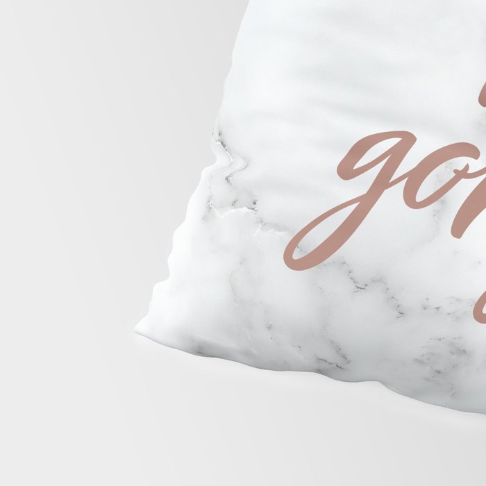 Hello Gorgeous, Rose Gold, Pink, Marble Pillow Sham Gallery Image 4