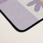 Flower Lavender Gingham Checker in Purple Desk Mat Gallery Image 4