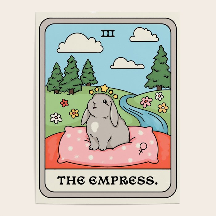 The Empress Bunny Tarot Card Poster Gallery Image 1