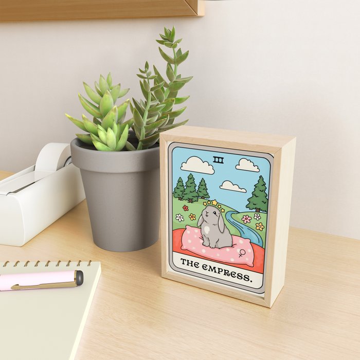 The Empress Bunny Tarot Card Mini Art Print Gallery Image 2