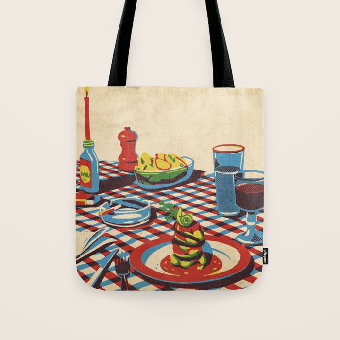 Wine and Pasta Tote Bag Gallery Image 1