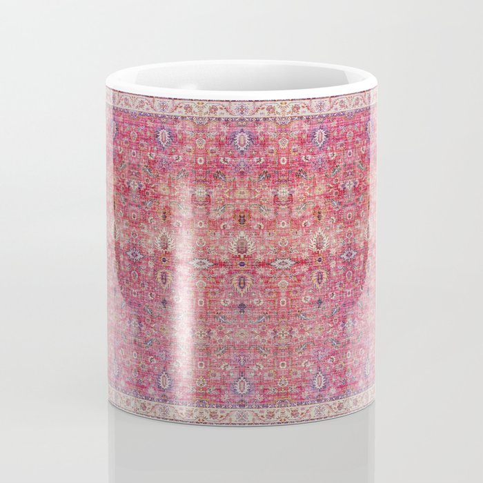 Pink Vintage Antique Oriental Traditional Moroccan Original Artwork Coffee Mug Gallery Image 4