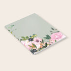 Floral Watercolor, Roses, Green and Pink Notebook Gallery Image 2