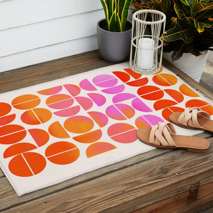 Playful, Vivid Abstract Outdoor Rug Gallery Image 2