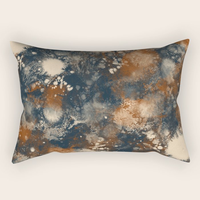 Earth watercolor splashes Rectangular Pillow Gallery Image 2