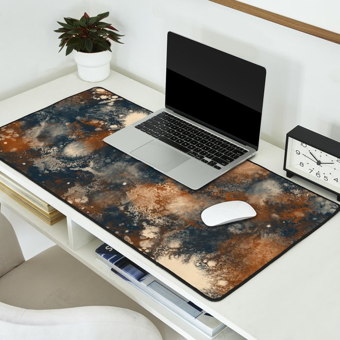 Earth watercolor splashes Desk Mat Gallery Image 2