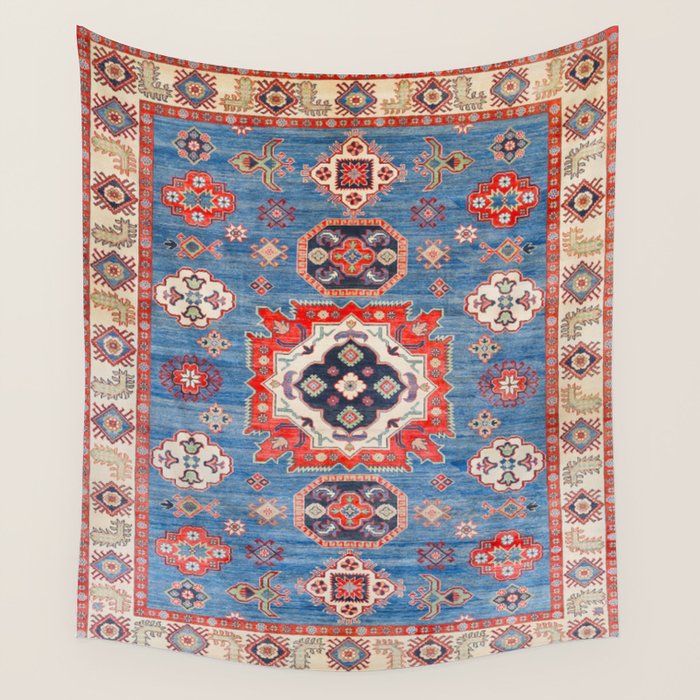 Blue Starblaze Handmade Kazak Rug Wall Tapestry Gallery Image 4