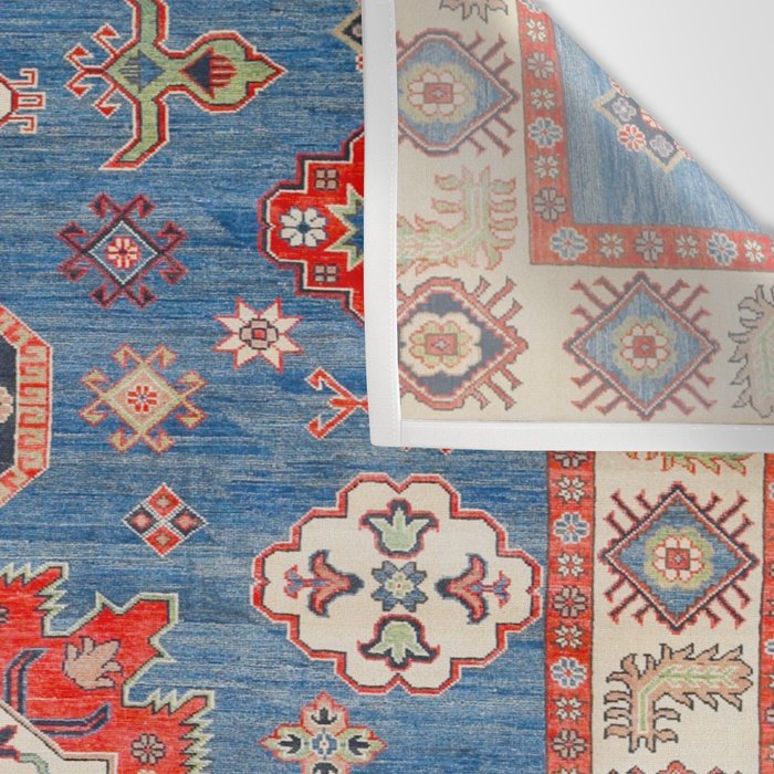 Blue Starblaze Handmade Kazak Rug Wall Tapestry Gallery Image 3