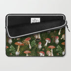 Vintage Dark Night Green Mushroom Forest Laptop Sleeve Gallery Image 2