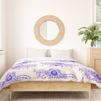 Death's Head Hawkmoth - Indigo & Pink Palette Duvet Cover Gallery Image 3
